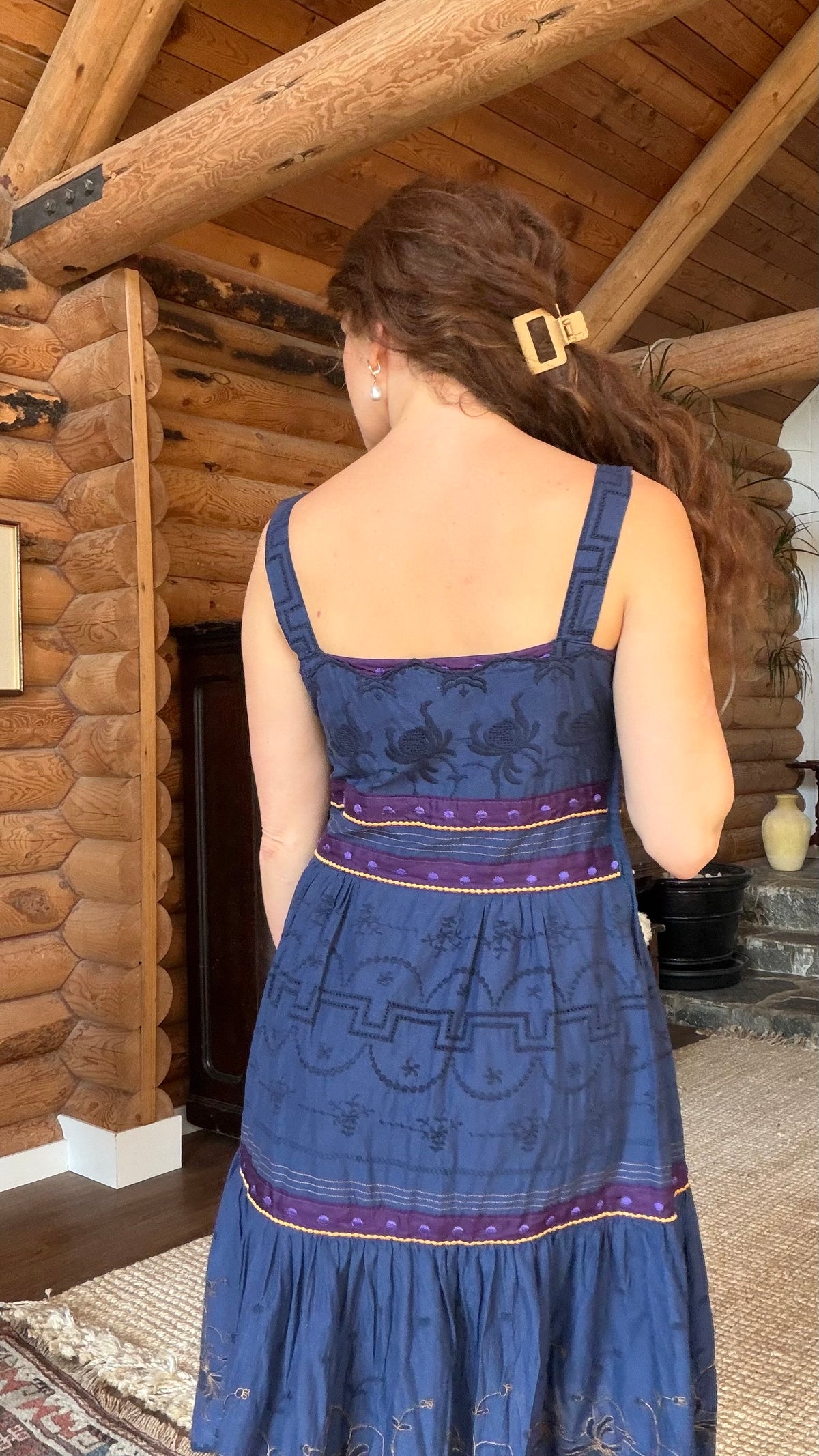 The Midnight Marigold Cotton Dress
