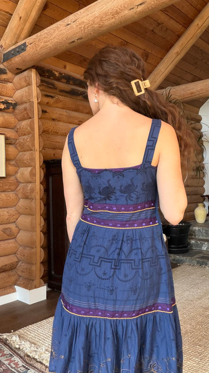 The Midnight Marigold Cotton Dress